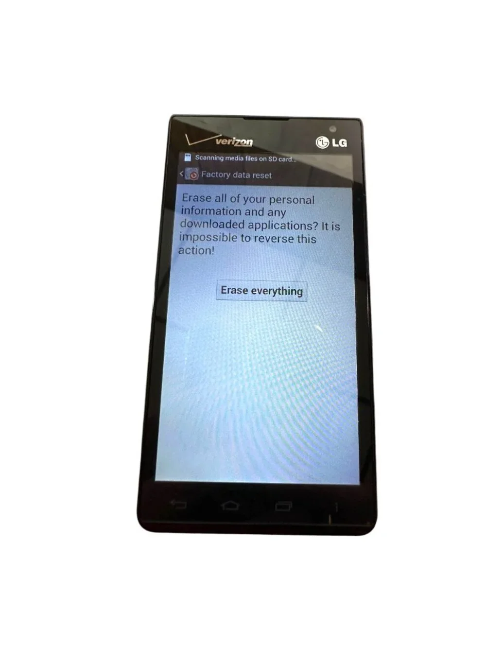 LG Lucid 2 4G Verizon Smartphone With Case & Belt Clip - Factory Reset Android O
